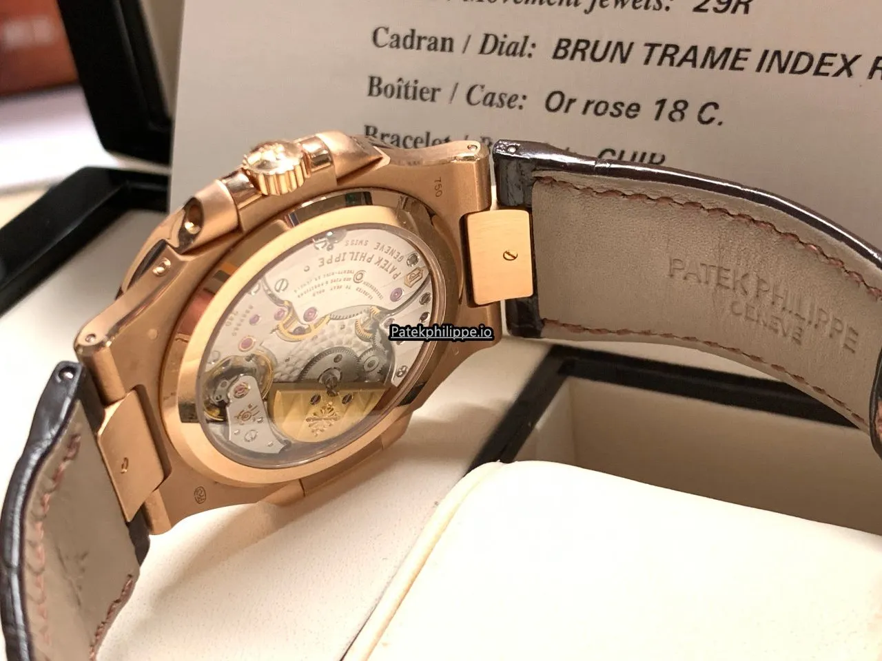 Alternative view of Patek Philippe Nautilus 5712r-001 40x38MM Rose Gold Case Automatic