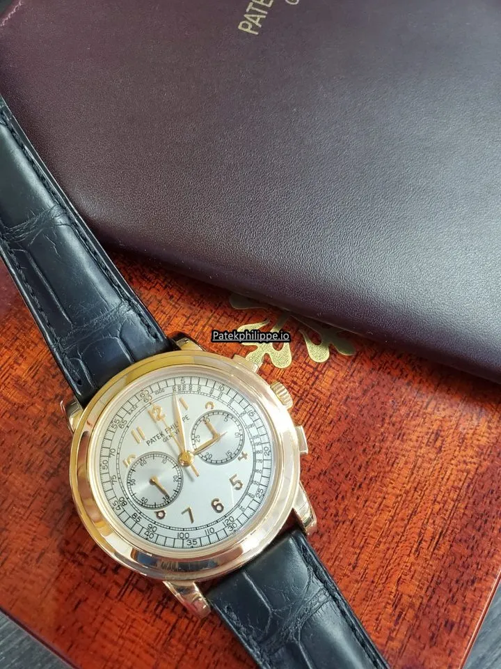 Alternative view of Patek Philippe Chronograph 5070r 42MM Rose Gold Case Manual Winding