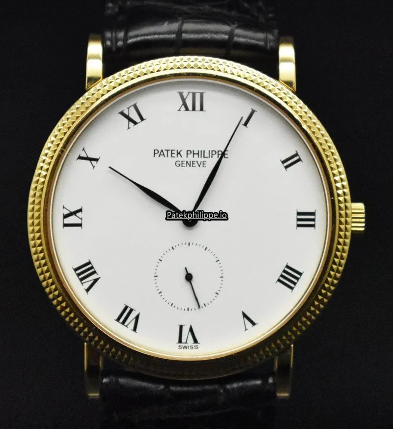 Patek Philippe Calatrava 3919j-001 33MM Yellow Gold Case Manual Winding