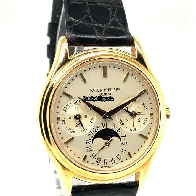 Alternative view of Patek Philippe Perpetual Calendar 3491 36MM Yellow Gold Case Automatic