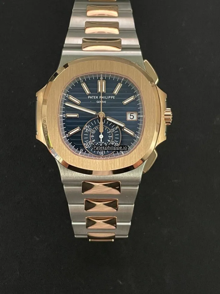 Alternative view of Patek Philippe Nautilus 5980/1ar-001 40.5x38.5MM Gold/steel Case Automatic