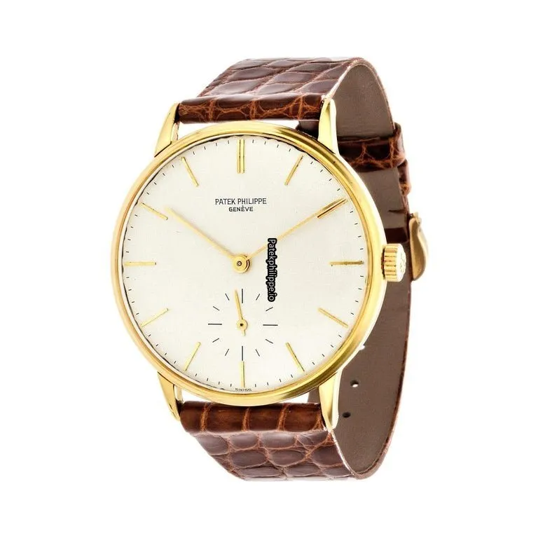 Patek Philippe Calatrava 3410j 35MM Yellow Gold Case Manual Winding