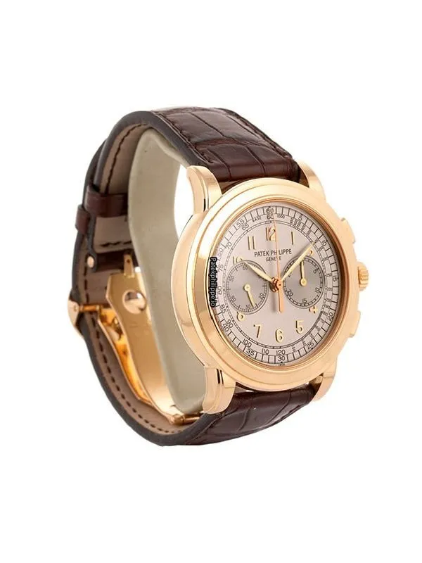 Alternative view of Patek Philippe Chronograph 5070r 42MM Rose Gold Case Manual Winding