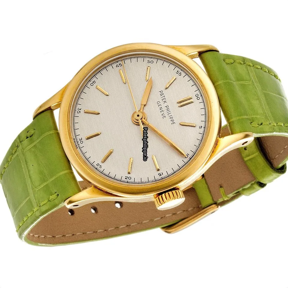 Alternative view of Patek Philippe Calatrava 2457 31MM Yellow Gold Case Manual Winding