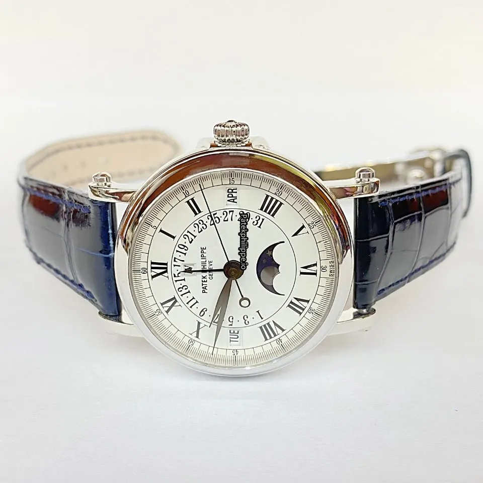 Alternative view of Patek Philippe Perpetual Calendar 5059g 36MM White Gold Case Automatic