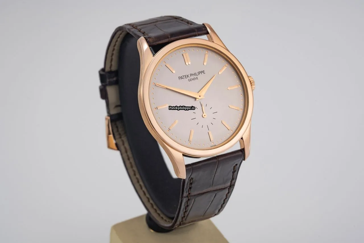Alternative view of Patek Philippe Calatrava 5196r-001 37MM Rose Gold Case Manual Winding