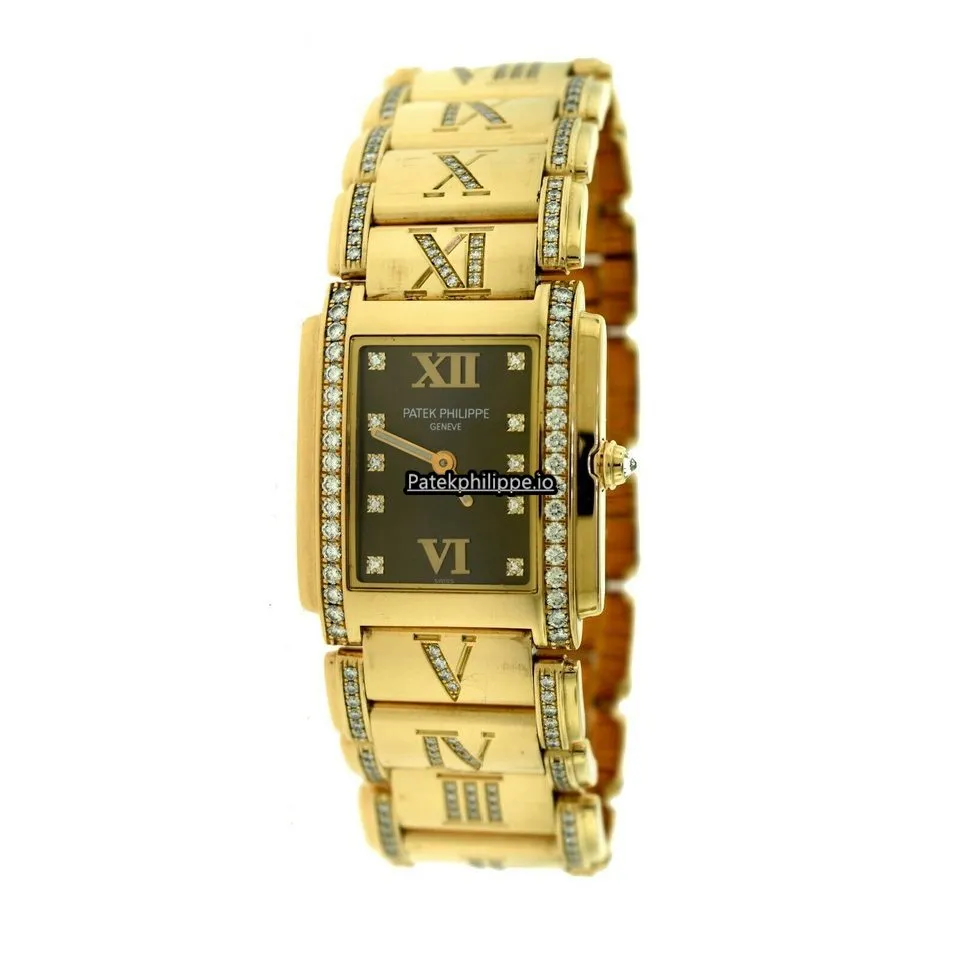 Patek Philippe Twenty-4 4910/11r-010 25x30MM Rose Gold Case Quartz
