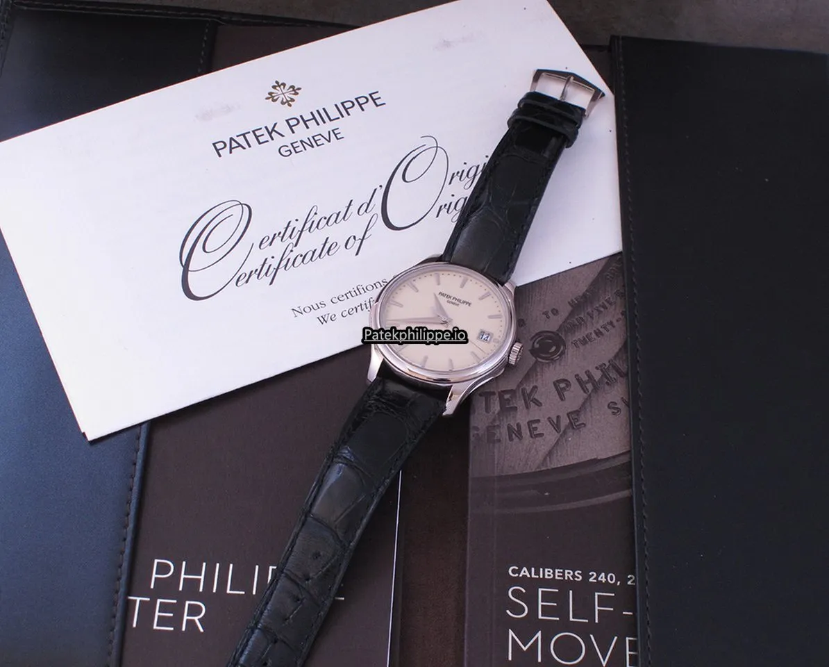 Alternative view of Patek Philippe Calatrava 5227g-001 39MM White Gold Case Automatic