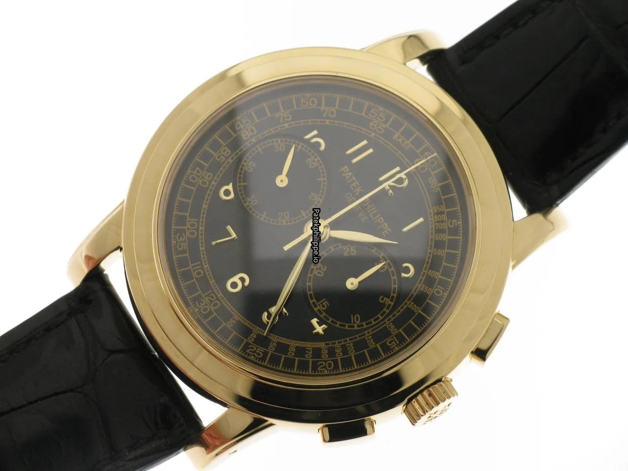 Alternative view of Patek Philippe Chronograph 5070j 42MM Yellow Gold Case Manual Winding