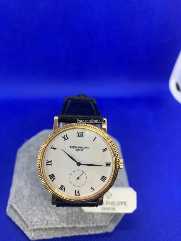 Patek Philippe Calatrava 3919j-001 33MM Yellow Gold Case Manual Winding