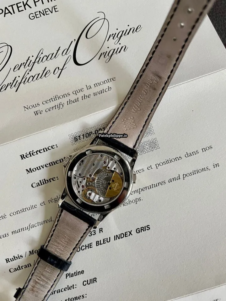 Alternative view of Patek Philippe Complications 5110p-001 37MM Platinum Case Automatic