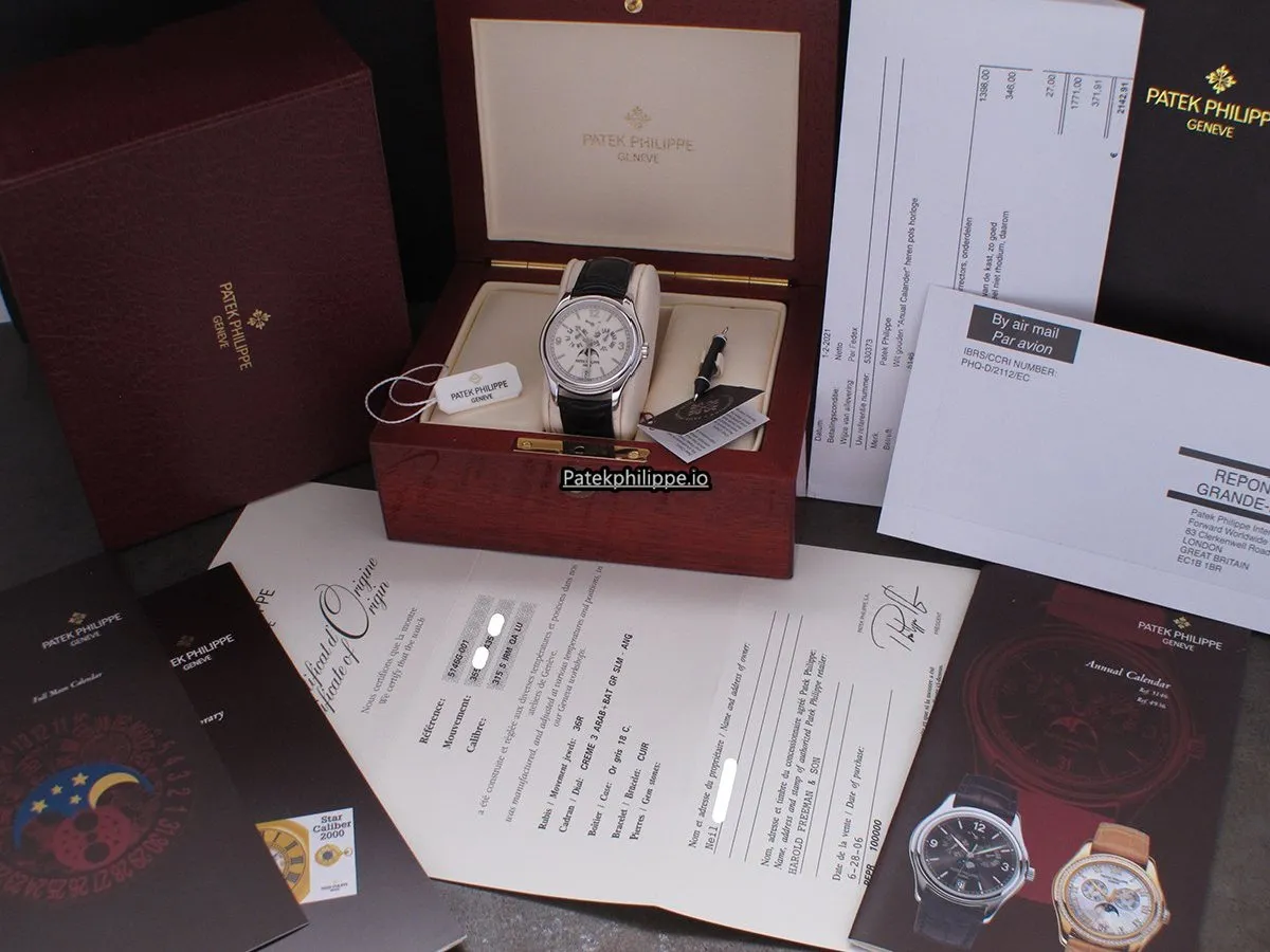 Alternative view of Patek Philippe Annual Calendar 5146g-001 39MM White Gold Case Automatic
