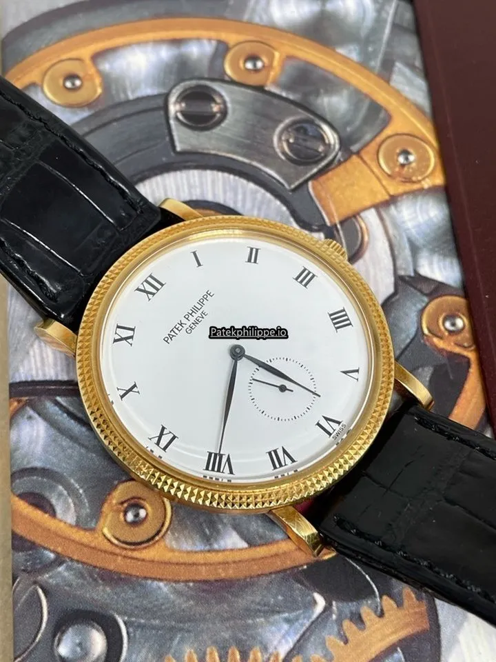 Patek Philippe Calatrava 3919j-001 33MM Yellow Gold Case Manual Winding
