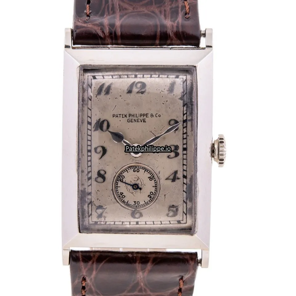 Patek Philippe 42 25x33MM White Gold Case Manual Winding