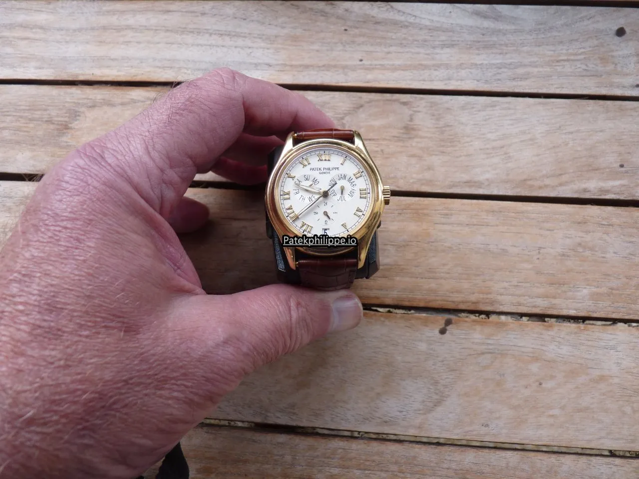 Alternative view of Patek Philippe Annual Calendar 5035j-001 37MM Yellow Gold Case Automatic