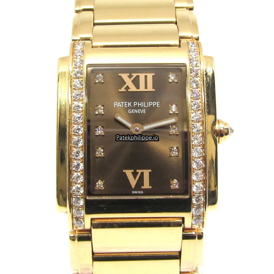 Patek Philippe Twenty-4 4910/11r-010 25x30MM Rose Gold Case Quartz