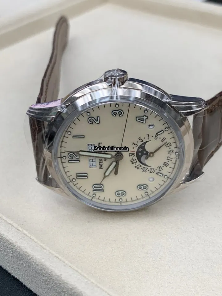 Alternative view of Patek Philippe Perpetual Calendar 5320g 001 Rose Gold Case Automatic