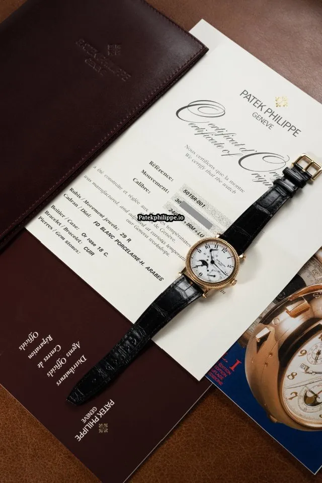 Alternative view of Patek Philippe Complications 5015r 35.5MM Rose Gold Case Automatic