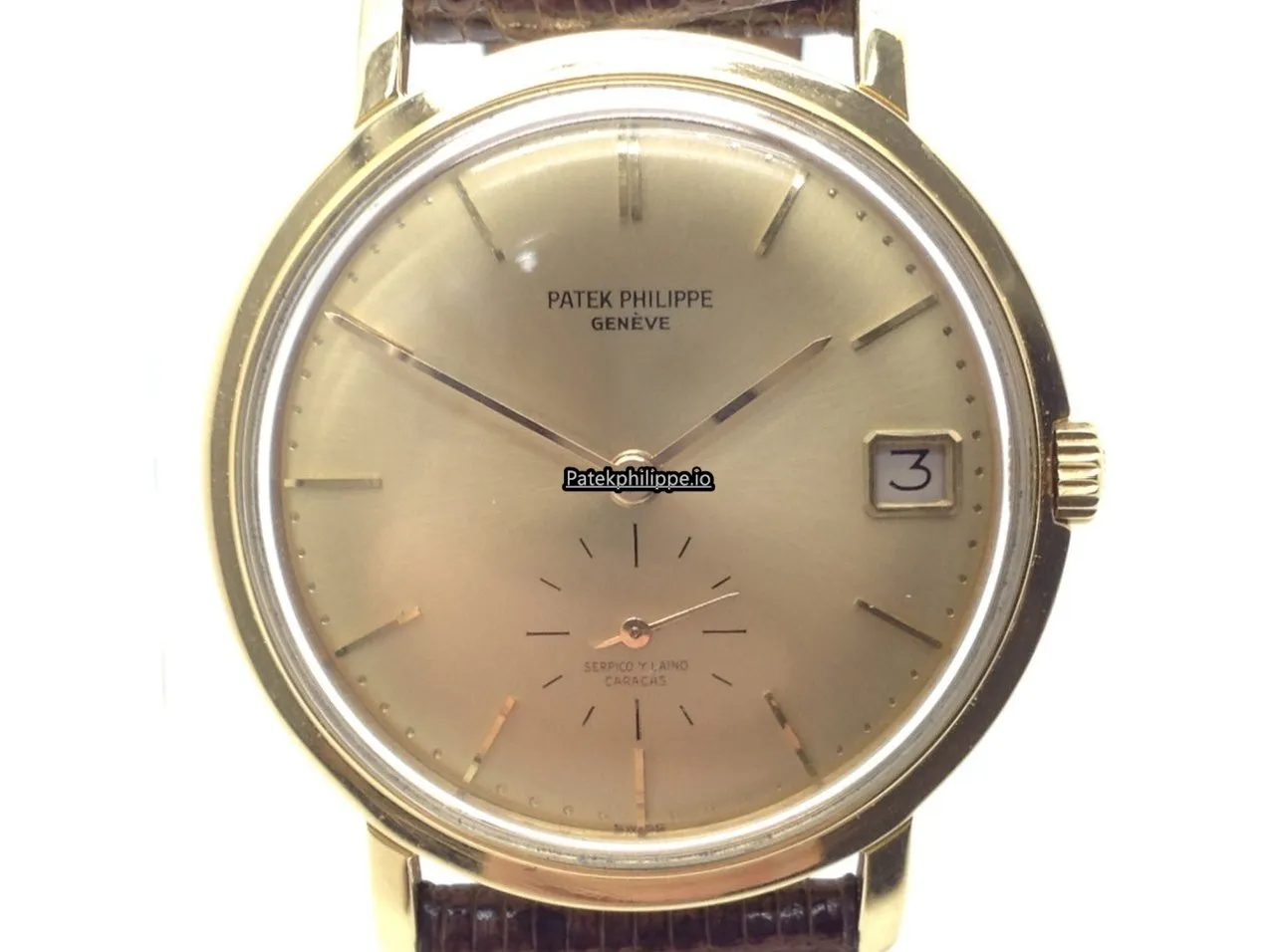 Patek Philippe Calatrava 3445 35MM Yellow Gold Case Manual Winding
