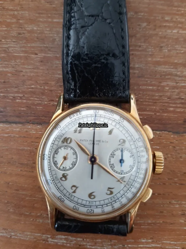 Patek Philippe Chronograph 130 J Yellow Gold Case Manual Winding