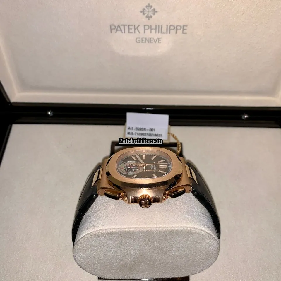 Alternative view of Patek Philippe Nautilus 5980r-001 40.5MM Rose Gold Case Automatic