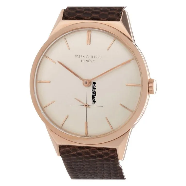 Patek Philippe Calatrava 2568r 33MM Rose Gold Case Manual Winding