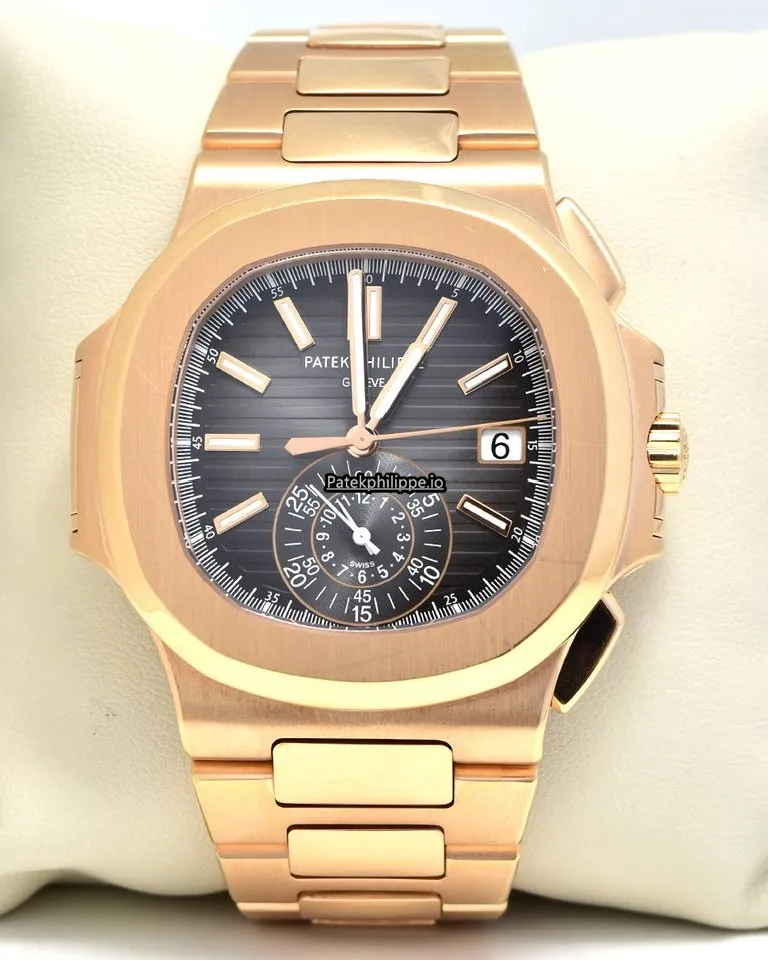 Alternative view of Patek Philippe Nautilus 5980/1r-001 40.5MM Rose Gold Case Automatic