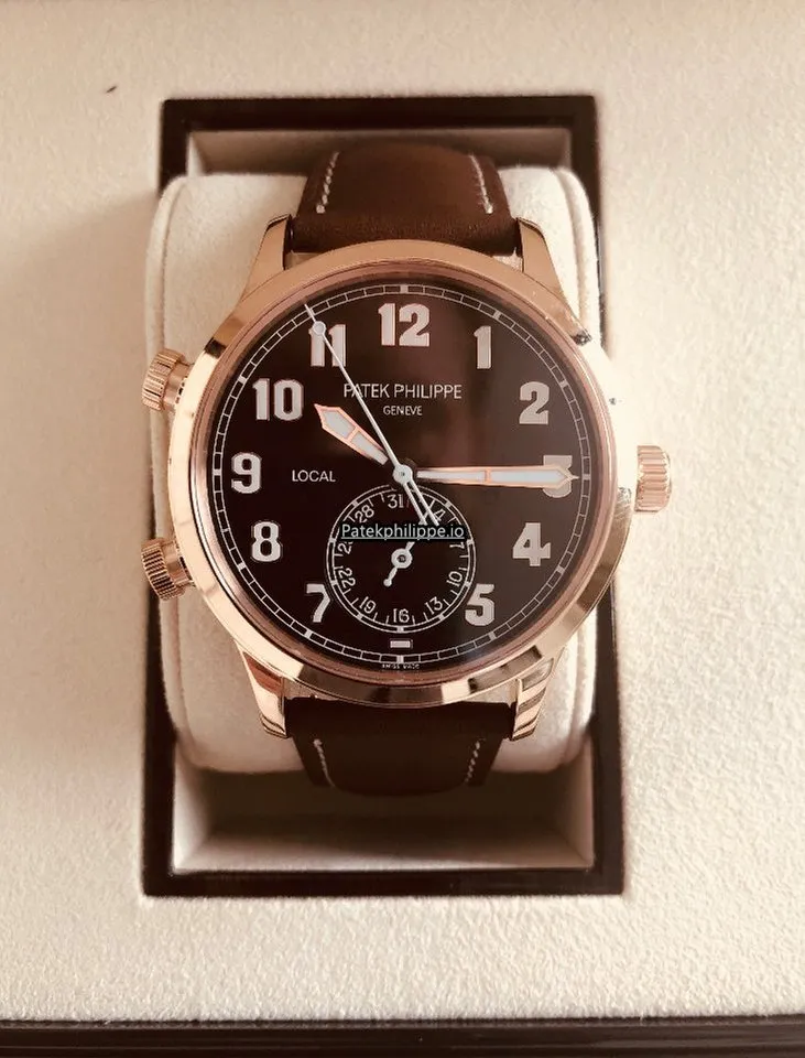 Alternative view of Patek Philippe Travel Time 5524r-001 42MM Rose Gold Case Automatic