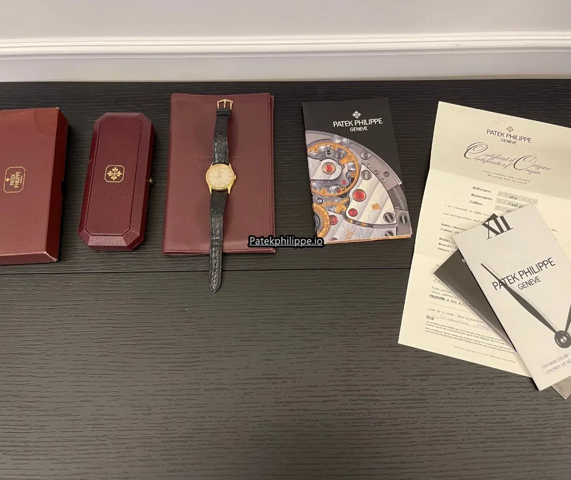 Alternative view of Patek Philippe Calatrava 5096j 33MM Yellow Gold Case Manual Winding