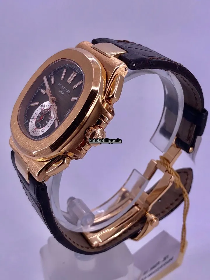 Alternative view of Patek Philippe Nautilus 5980r-001 40.5MM Rose Gold Case Automatic