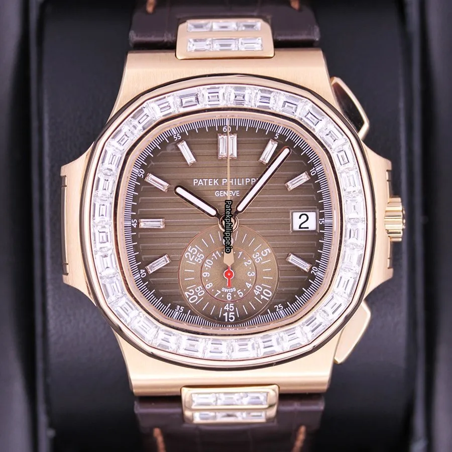 Patek Philippe Nautilus 5980r-001 40.5MM Rose Gold Case Automatic