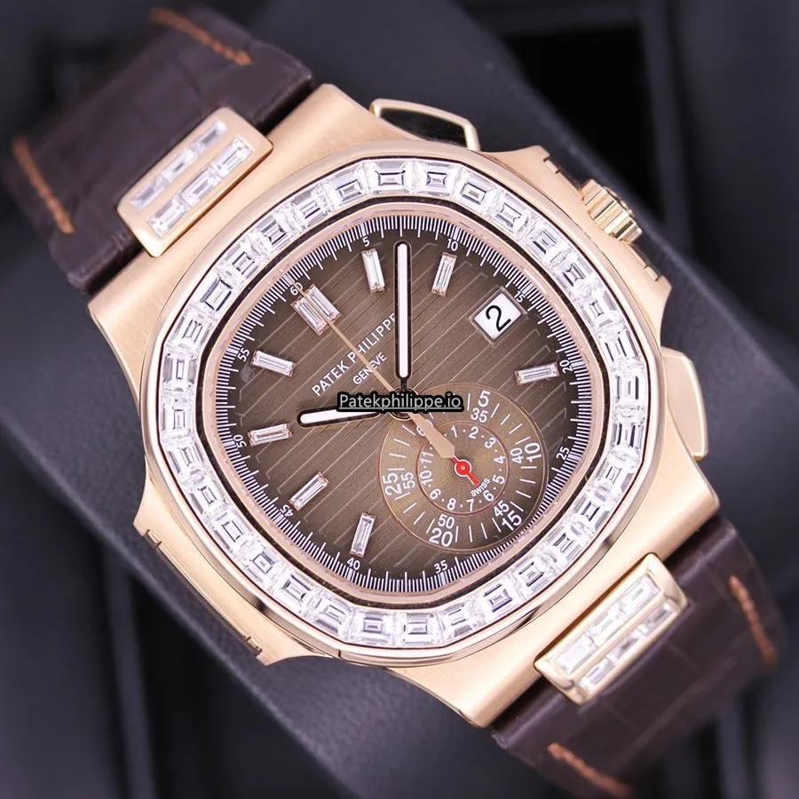 Alternative view of Patek Philippe Nautilus 5980r-001 40.5MM Rose Gold Case Automatic