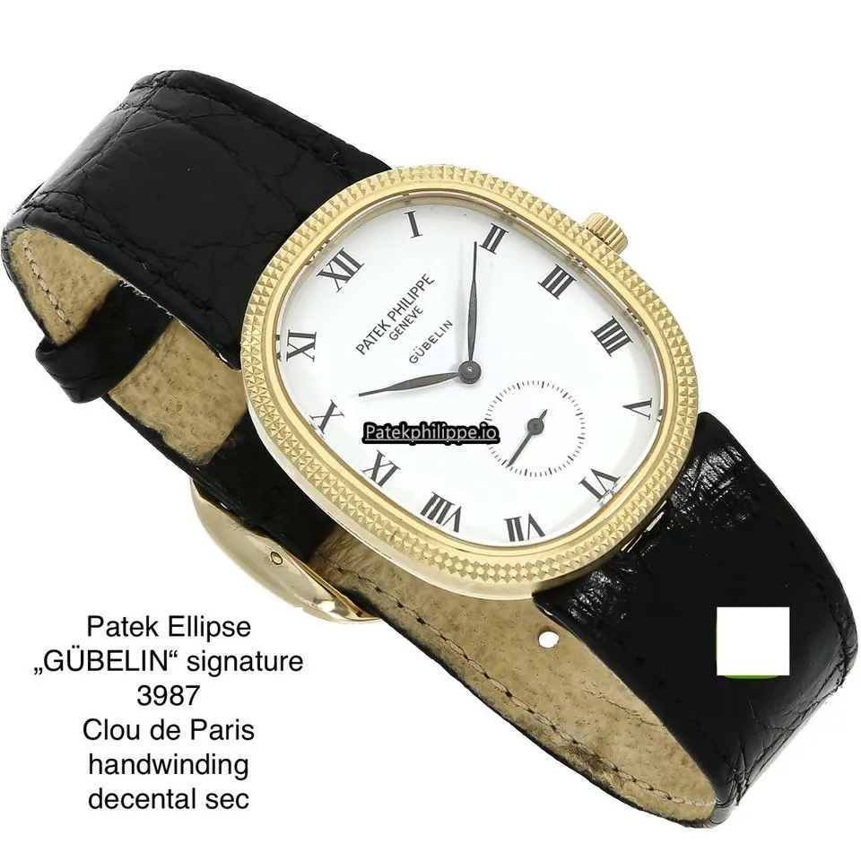 Alternative view of Patek Philippe Golden Ellipse 3987 27x32MM Yellow Gold Case Manual Winding