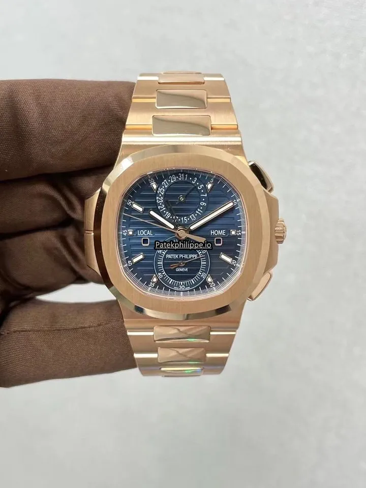 Patek Philippe Nautilus 5990/1r-001 40.5MM Rose Gold Case Automatic