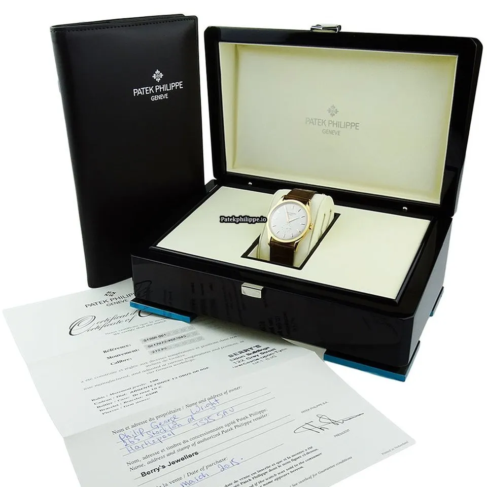 Alternative view of Patek Philippe Calatrava 5196r-001 37MM Rose Gold Case Manual Winding