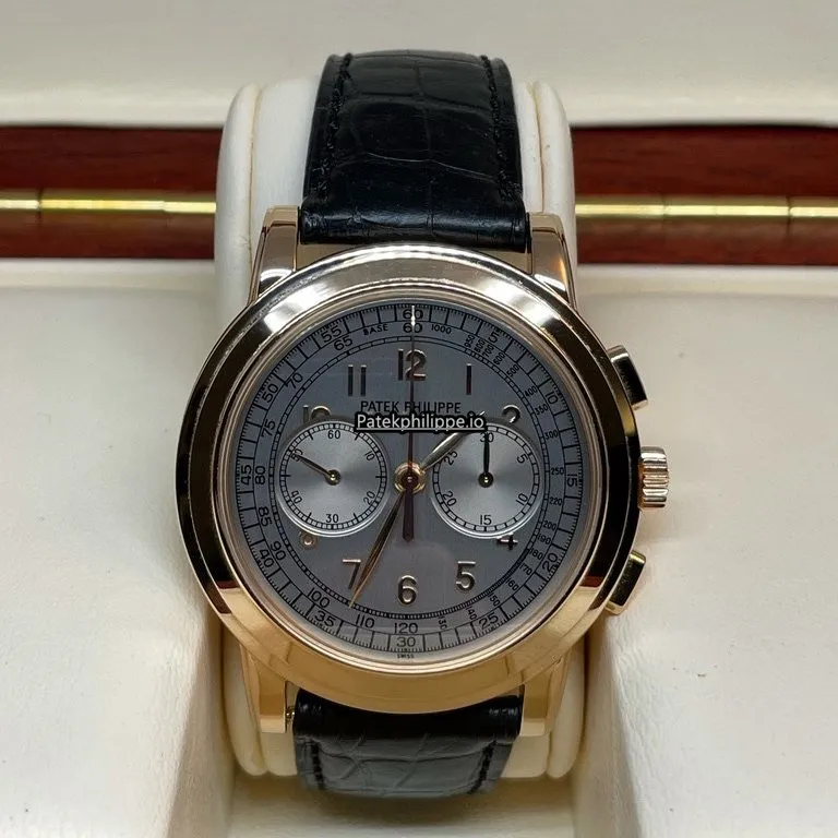 Alternative view of Patek Philippe Chronograph 5070r 42MM Rose Gold Case Manual Winding