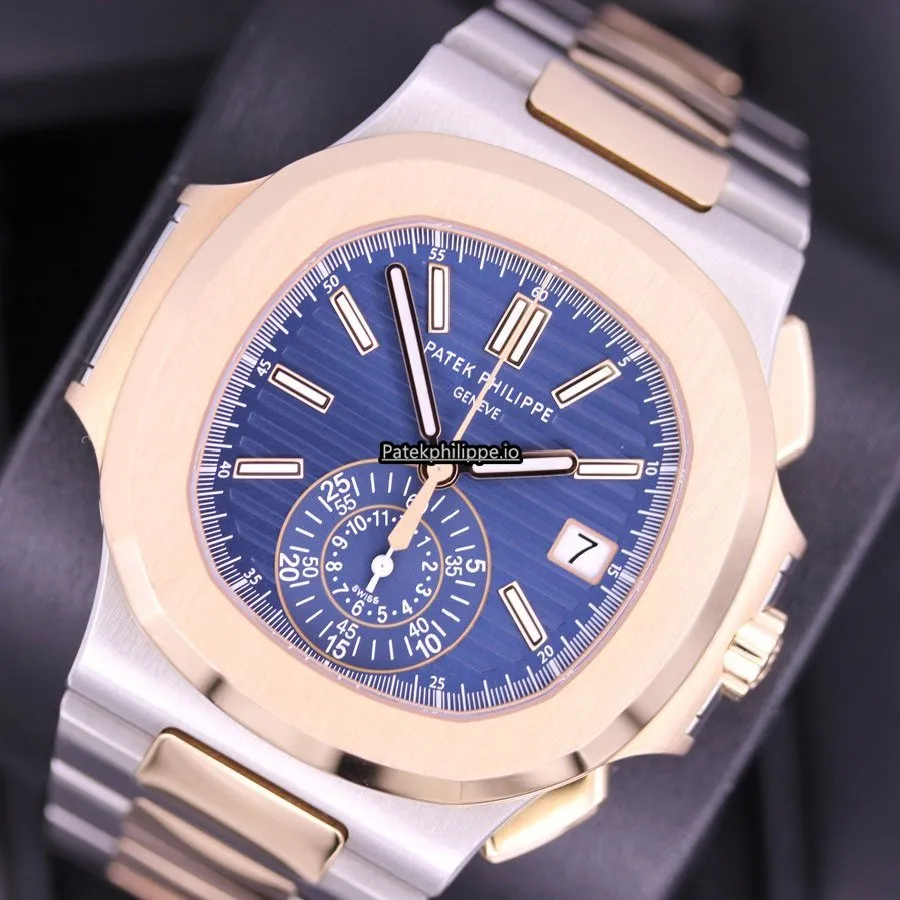 Alternative view of Patek Philippe Nautilus 5980/1ar-001 40.5x38.5MM Gold/steel Case Automatic