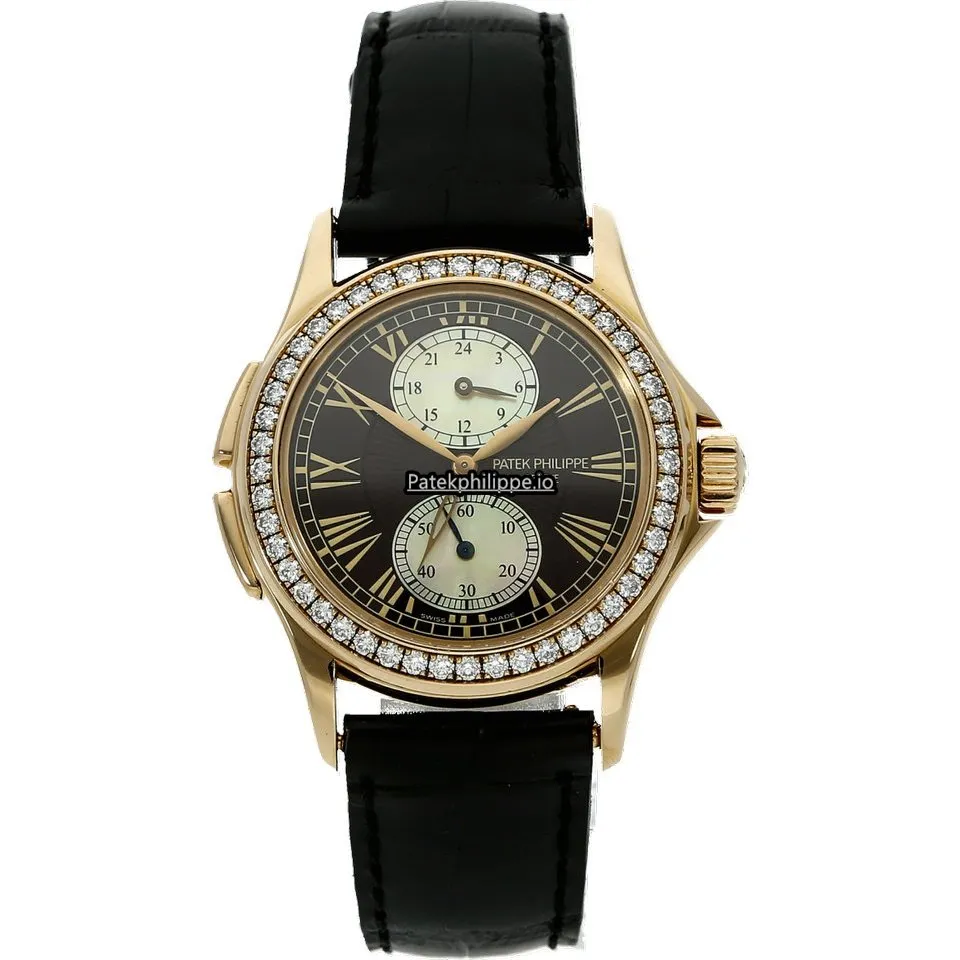 Alternative view of Patek Philippe Travel Time 4934r-001 35MM Rose Gold Case Manual Winding