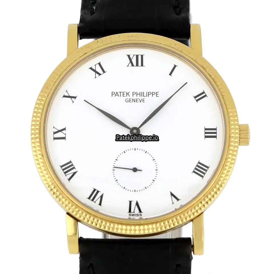 Patek Philippe Calatrava 3919j 33MM Yellow Gold Case Manual Winding