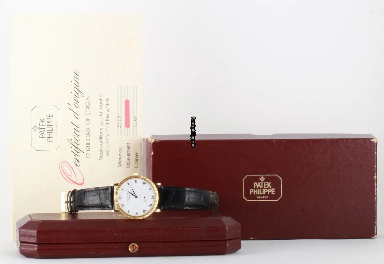 Alternative view of Patek Philippe Calatrava 3919j 33MM Yellow Gold Case Manual Winding