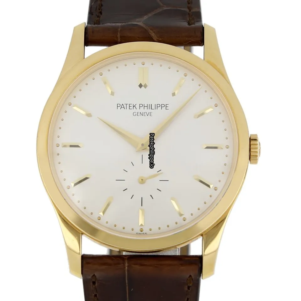 Patek Philippe Calatrava 5196j 37MM Yellow Gold Case Manual Winding