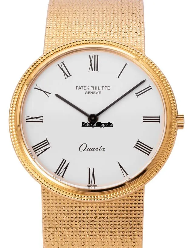 Patek Philippe Calatrava 3744/001 33MM Yellow Gold Case Quartz