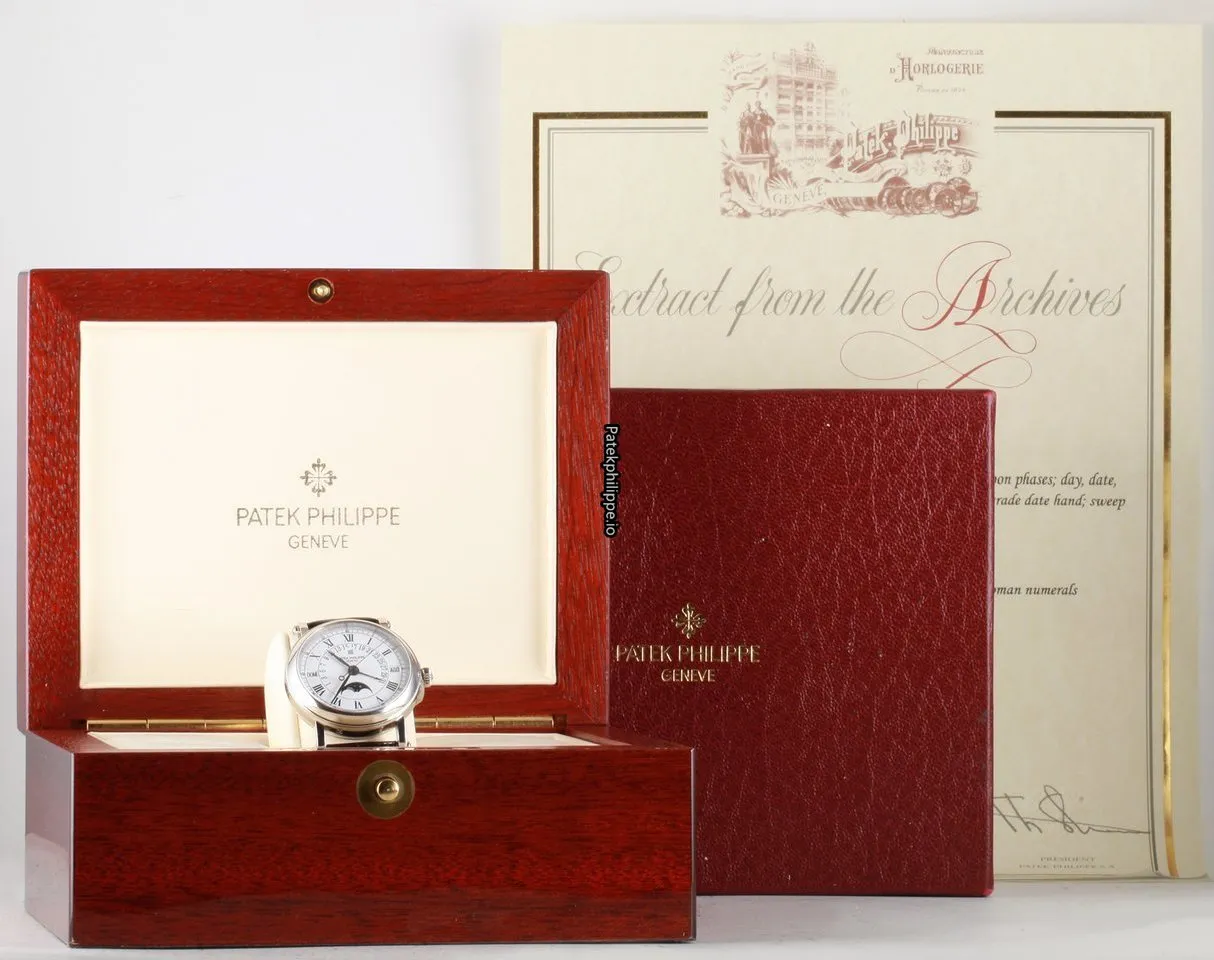 Alternative view of Patek Philippe Perpetual Calendar 5059g 36MM Platinum Case Automatic