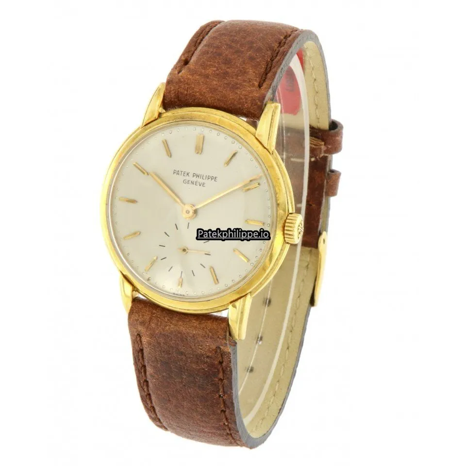 Alternative view of Patek Philippe Calatrava 2484 1955 32MM Yellow Gold Case Manual Winding
