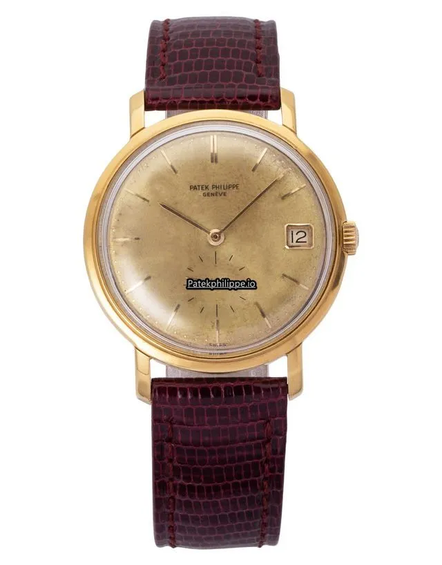 Alternative view of Patek Philippe Calatrava 3445 35MM Yellow Gold Case Automatic