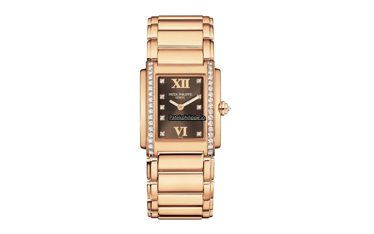 Patek Philippe Twenty-4 4910/11r-010 25.1x30MM Rose Gold Case Quartz