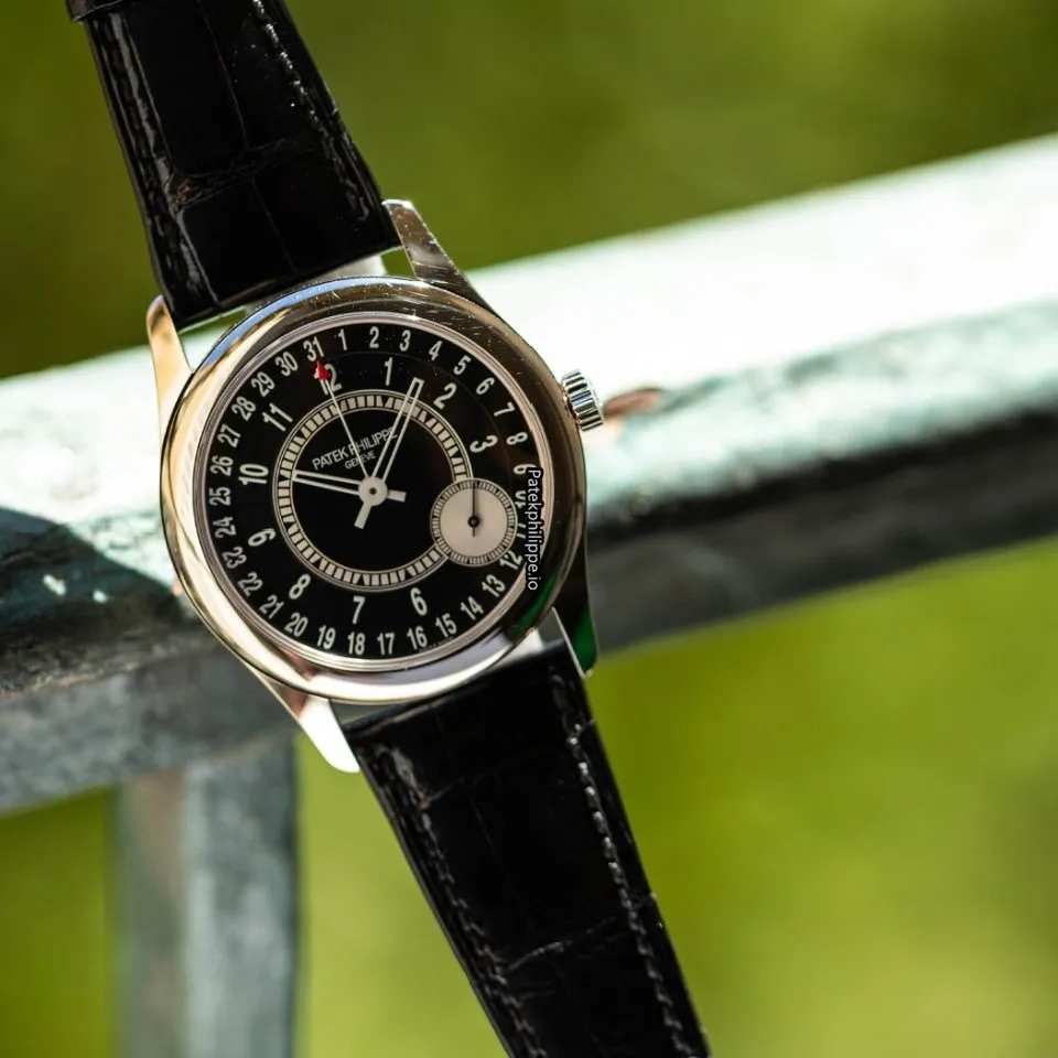 Alternative view of Patek Philippe Calatrava 6006g-001 39MM White Gold Case Automatic