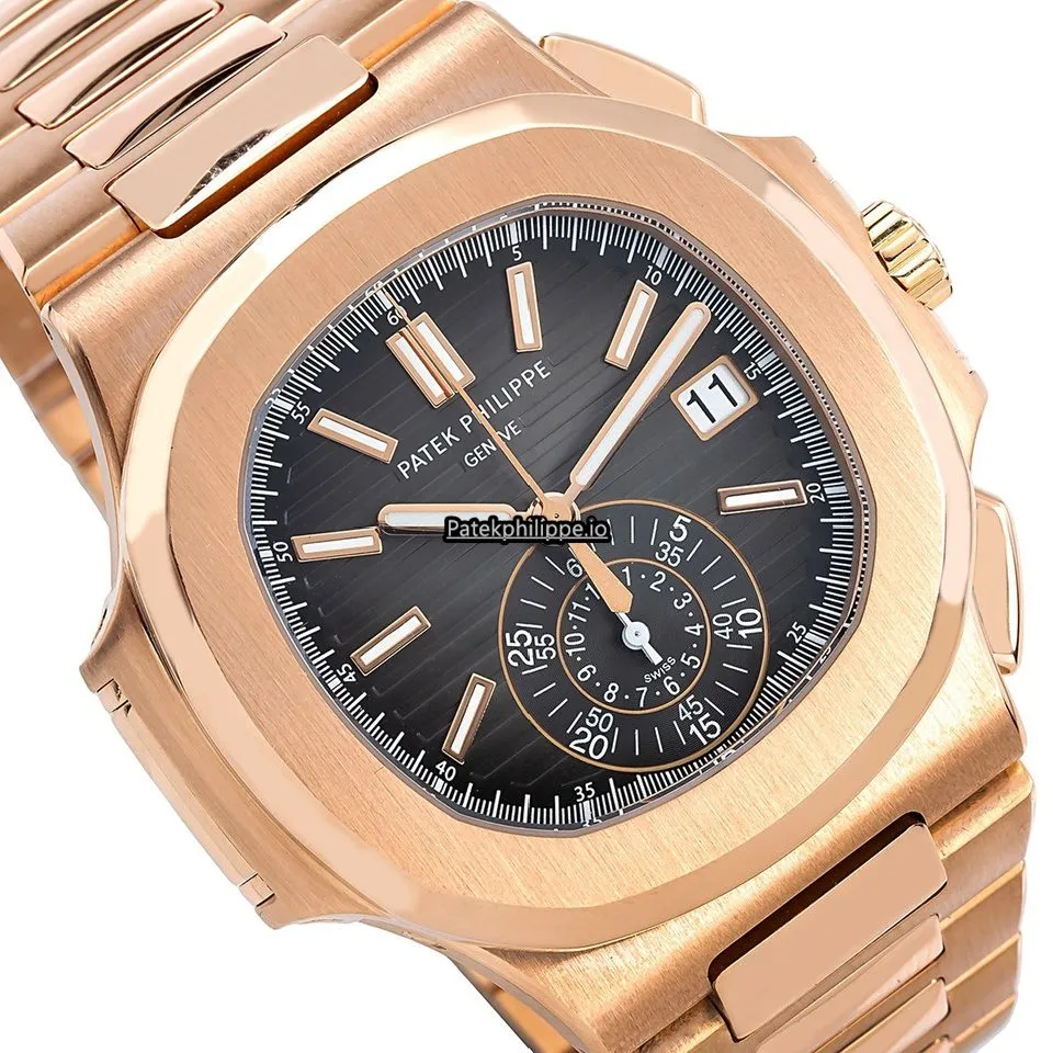 Alternative view of Patek Philippe Nautilus 5980/1r-001 40.5MM Rose Gold Case Automatic