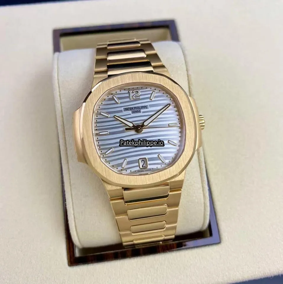 Patek Philippe Nautilus 7118/1r-001 35.2MM Rose Gold Case Automatic