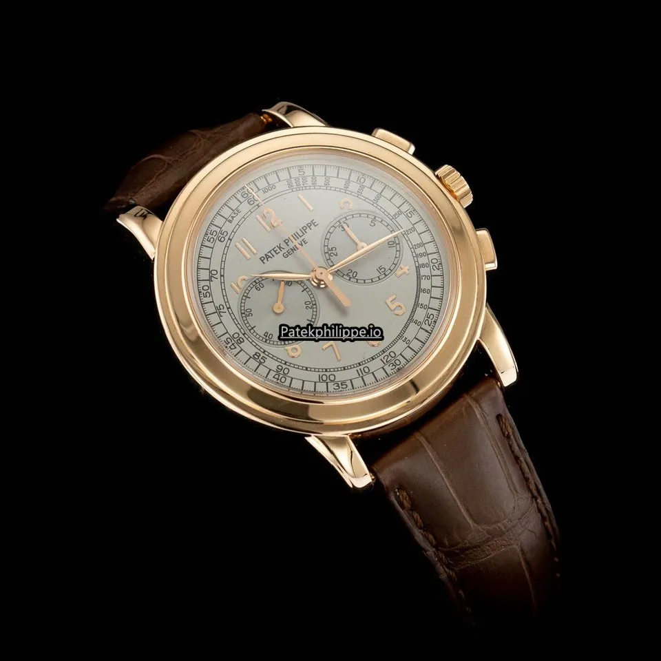Alternative view of Patek Philippe Chronograph 5070r-001 42MM Rose Gold Case Manual Winding